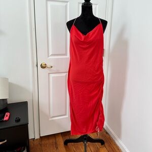 Red maxi dress